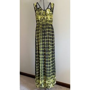 One World XL Boho Maxi Knit Dress Tie Dye